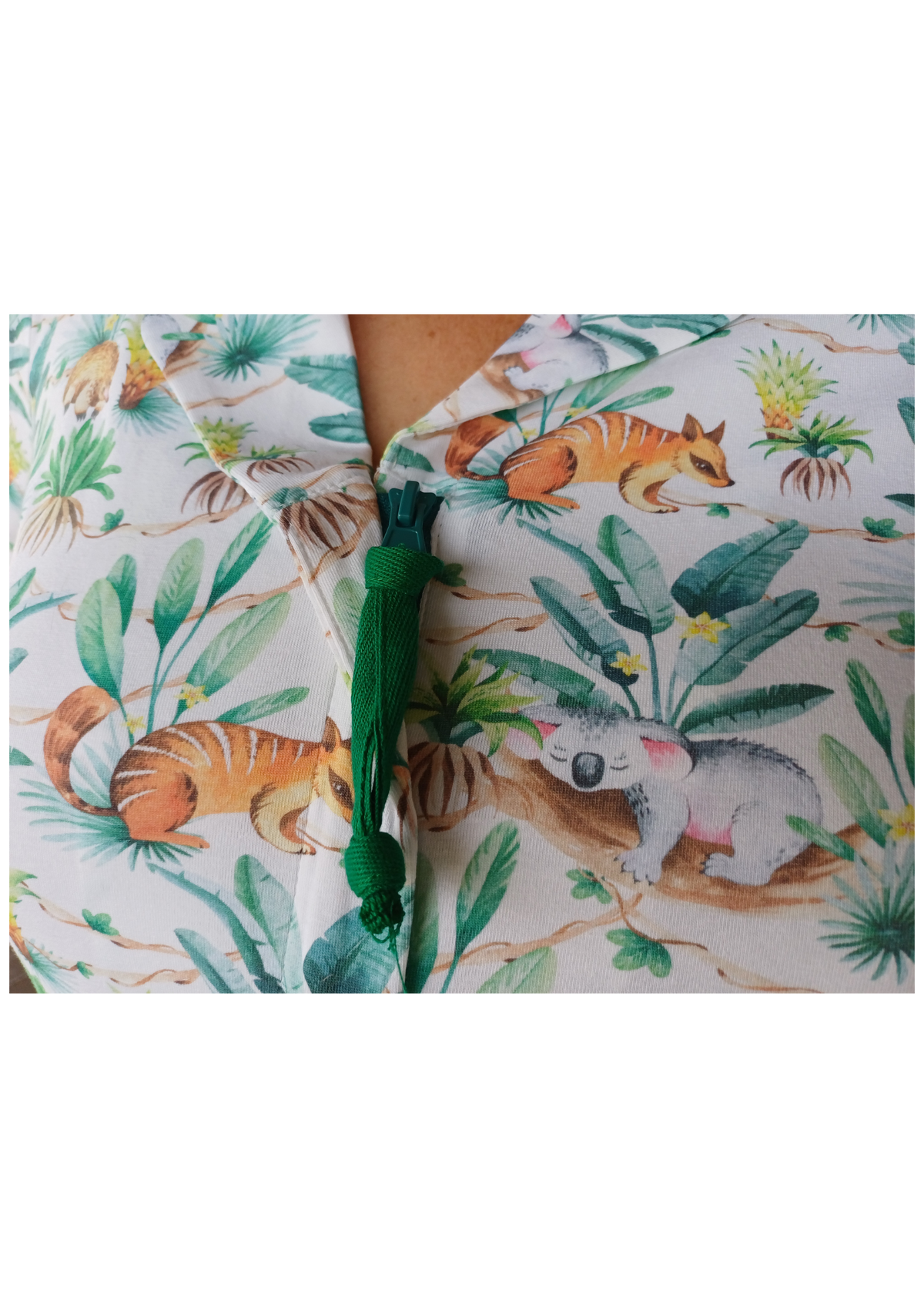 Women's summer PJ set with pants, regular zip, Native Haven