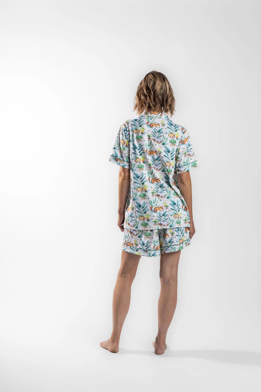 Women's summer PJ set with shorts, regular zip, Native Haven