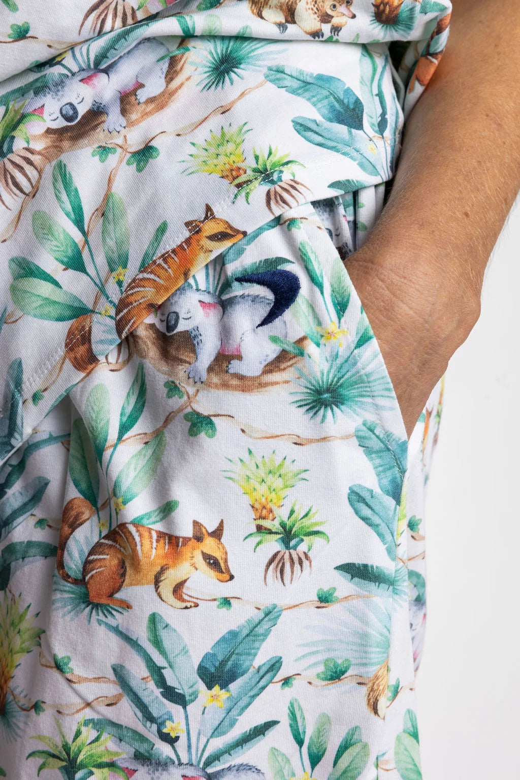 Women's summer PJ set with shorts, regular zip, Native Haven