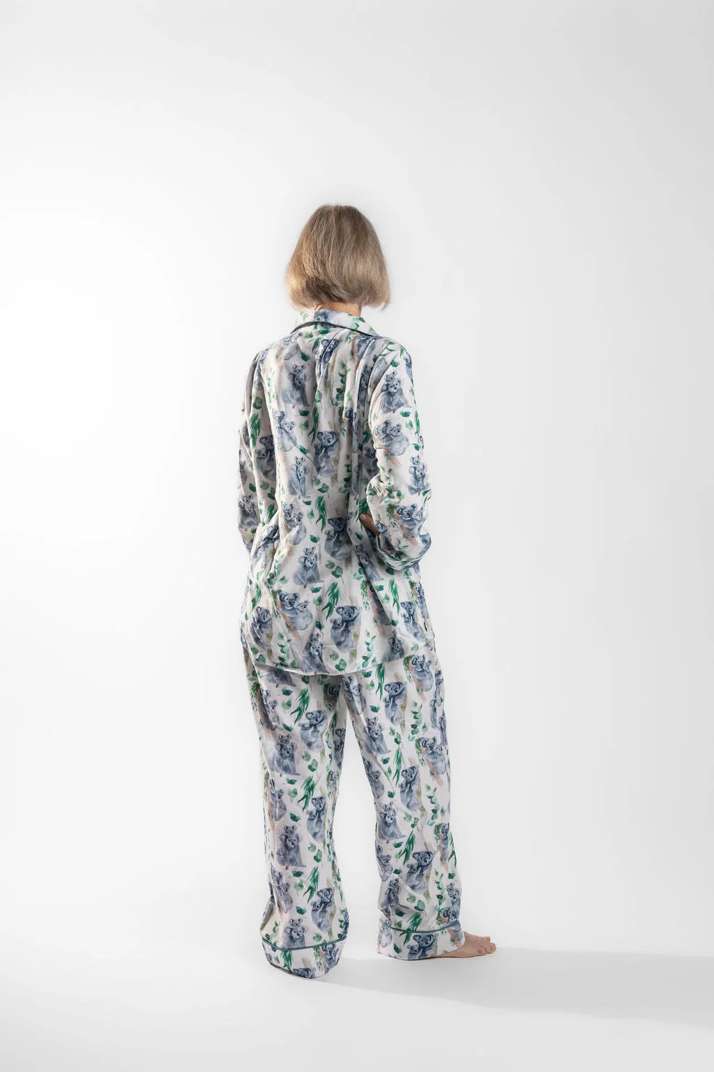Women's winter PJ set, regular zip, Koala Haven