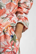 Women's winter PJ set, magnetic zip, Banksia Blush