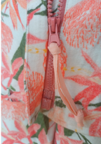 Women's winter PJ set, magnetic zip, Banksia Blush