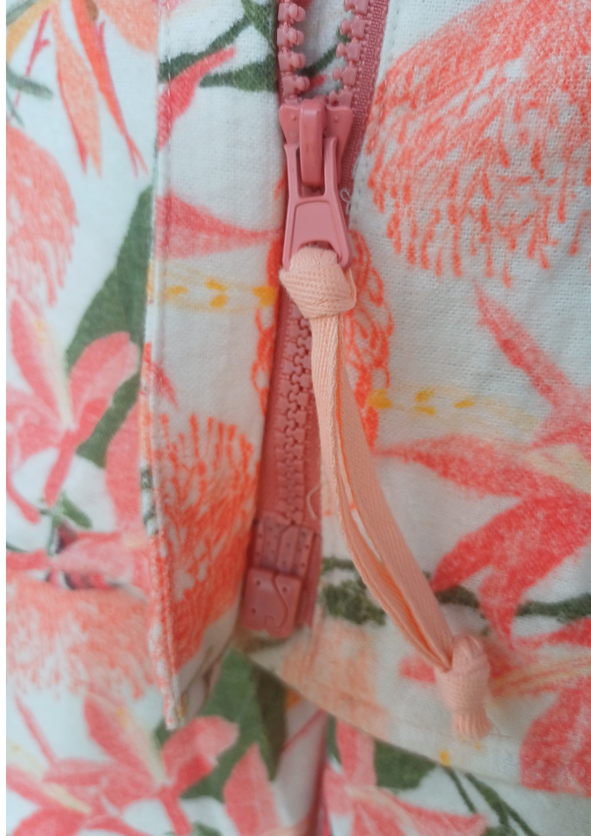 Women's winter PJ set, magnetic zip, Banksia Blush